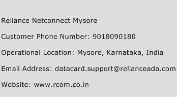 Reliance Netconnect Mysore Phone Number Customer Service