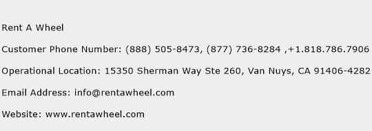 Rent A Wheel Phone Number Customer Service