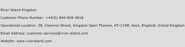 River Island Kingston Phone Number Customer Service