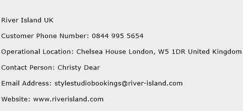 River Island UK Phone Number Customer Service