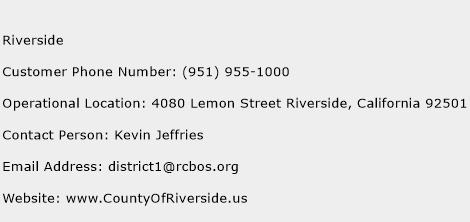 Riverside Phone Number Customer Service