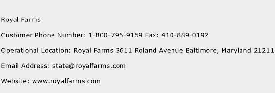 Royal Farms Phone Number Customer Service