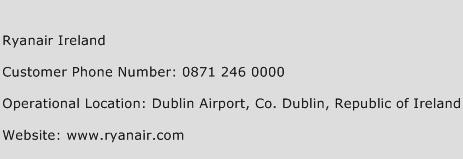 Ryanair Ireland Phone Number Customer Service