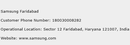 Samsung Faridabad Phone Number Customer Service