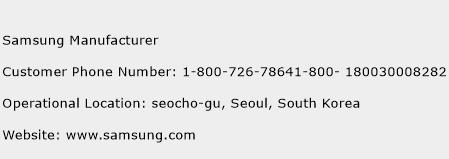 Samsung Manufacturer Phone Number Customer Service