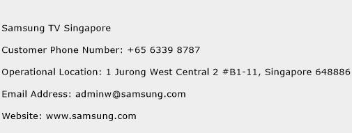 Samsung TV Singapore Phone Number Customer Service