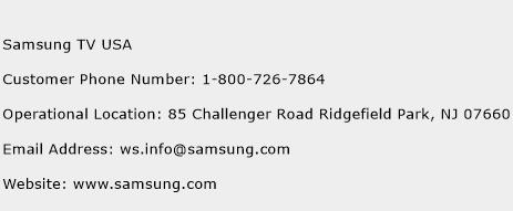 Samsung TV USA Phone Number Customer Service