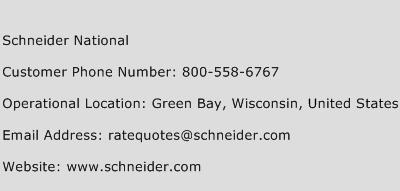 Schneider National Phone Number Customer Service