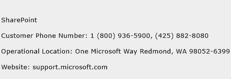 SharePoint Phone Number Customer Service