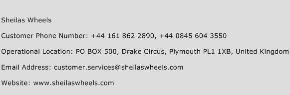 Sheilas Wheels Phone Number Customer Service