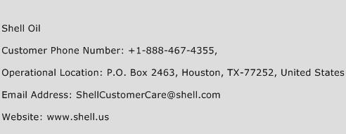 Shell Oil Phone Number Customer Service
