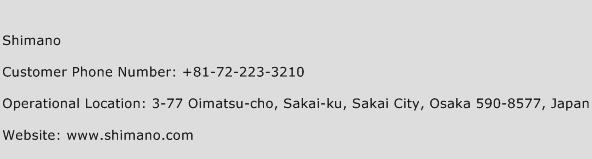 Shimano Phone Number Customer Service