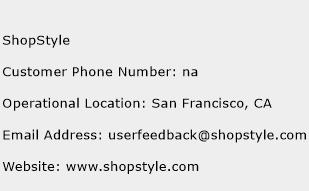ShopStyle Phone Number Customer Service
