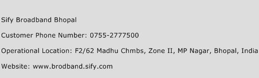 Sify Broadband Bhopal Phone Number Customer Service