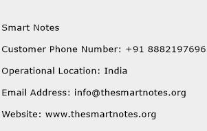 Smart Notes Phone Number Customer Service