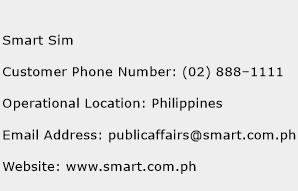 Smart Sim Phone Number Customer Service