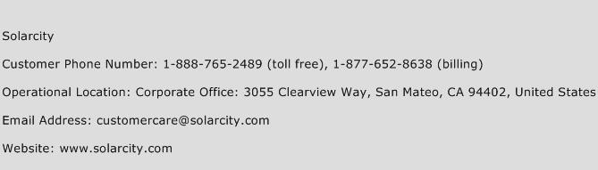 Solarcity Phone Number Customer Service