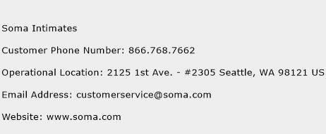 Soma Intimates Phone Number Customer Service