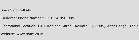 Sony Vaio Kolkata Phone Number Customer Service