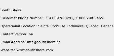 South Shore Phone Number Customer Service