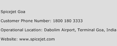 Spicejet Goa Phone Number Customer Service
