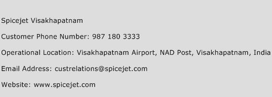Spicejet Visakhapatnam Phone Number Customer Service