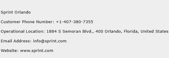 Sprint Orlando Phone Number Customer Service