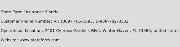 State Farm Insurance Florida Phone Number Customer Service