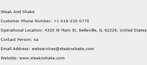 Steak And Shake Phone Number Customer Service