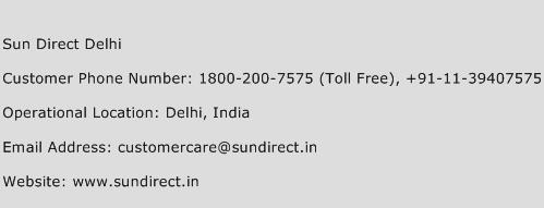 Sun Direct Delhi Phone Number Customer Service