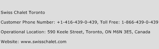 Swiss Chalet Toronto Phone Number Customer Service