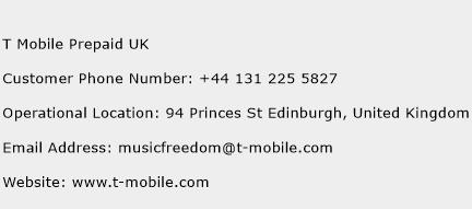 T Mobile Prepaid UK Phone Number Customer Service