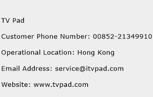TV Pad Phone Number Customer Service