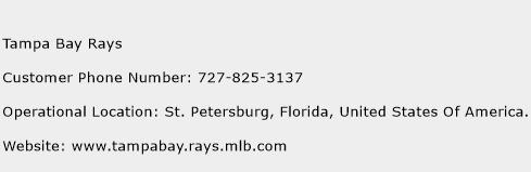 Tampa Bay Rays Phone Number Customer Service