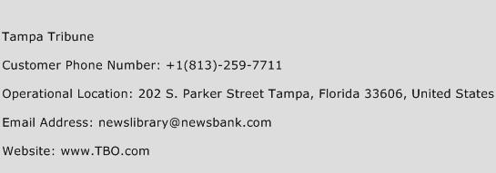 Tampa Tribune Phone Number Customer Service