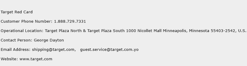 Target Red Card Phone Number Customer Service