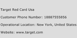 Target Red Card USA Phone Number Customer Service