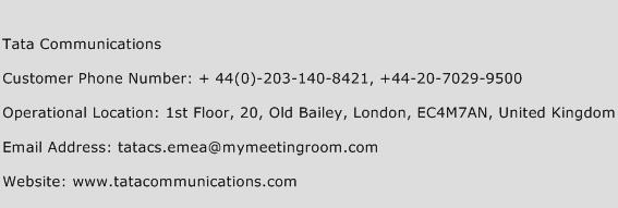 Tata Communications Phone Number Customer Service