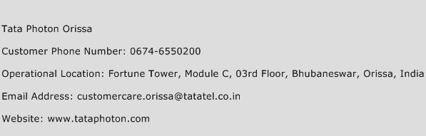 Tata Photon Orissa Phone Number Customer Service