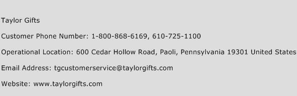 Taylor Gifts Phone Number Customer Service