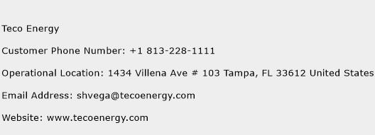 Teco Energy Phone Number Customer Service