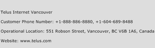 Telus Internet Vancouver Phone Number Customer Service
