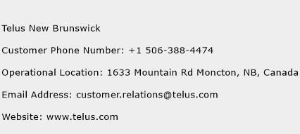 Telus New Brunswick Phone Number Customer Service