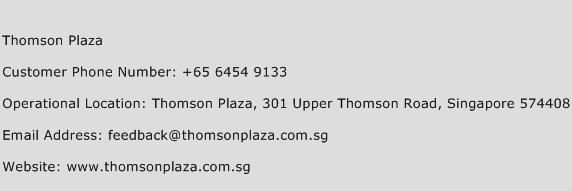 Thomson Plaza Phone Number Customer Service
