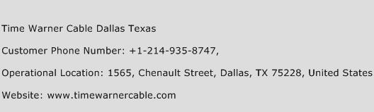 Time Warner Cable Dallas Texas Phone Number Customer Service