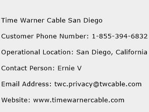Time Warner Cable San Diego Phone Number Customer Service