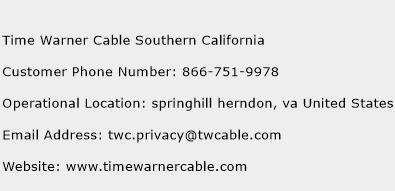 Time Warner Cable Southern California Phone Number Customer Service