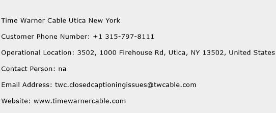 Time Warner Cable Utica New York Phone Number Customer Service