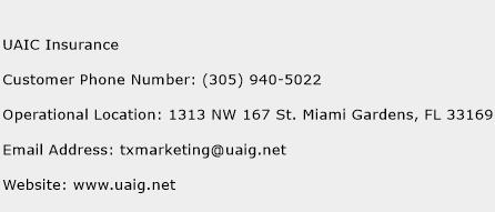 UAIC Insurance Phone Number Customer Service