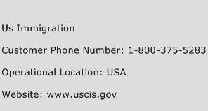 US Immigration Phone Number Customer Service